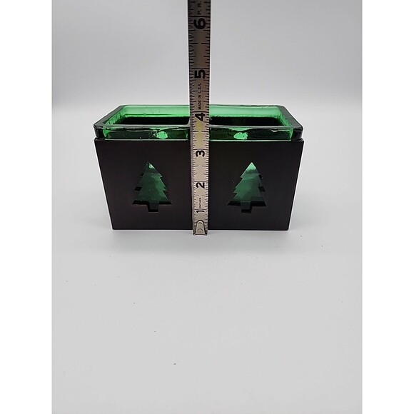 Rustic Pine Tree Candle Holders Christmas Winter Cabin Pair of Candle Holders - Picture 7 of 12